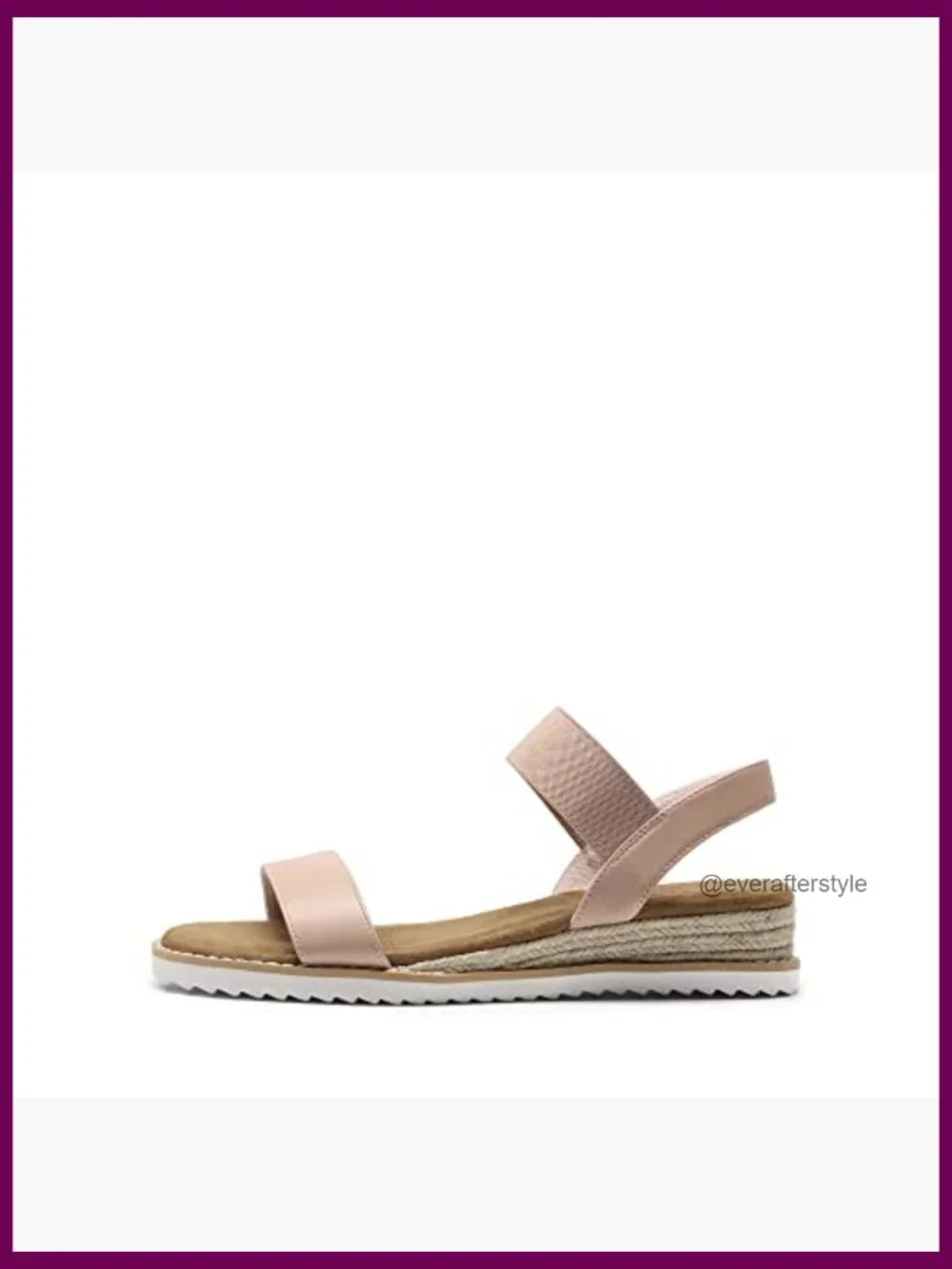 Open Toe Wedge Sandals with Ankle Strap - Comfortable Espadrille Style Shoes